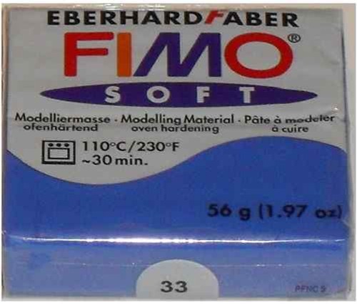 Pâte fimo soft bleu brillant