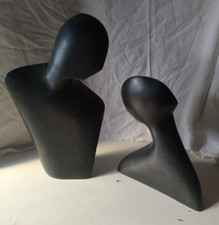 SCULPTURE Statue Art MARBRE RECONSTITUE COUPLE HOMME FEMME  moderniste Signé