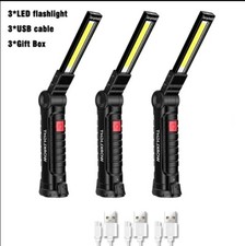 Lampe Torche LED ×2 Puissante Poche Rechargeable USB Mécanique Bricolage 5 Modes