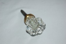 ANCIEN BOUTON DE PORTE DE MEUBLE TIROIR en CRISTAL /VERRE POIGNÉE ANCIENNE