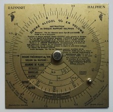 Disque Pour Ebulliometre, Degré alcoolique du Vin Dujardin Salleron, Vignoble   