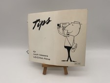 Leitz Tips pour Noch Mieux Leicina Films 211-14 Leica Brochure Allemand