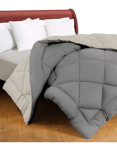 Couette double face caldo - couette, gris