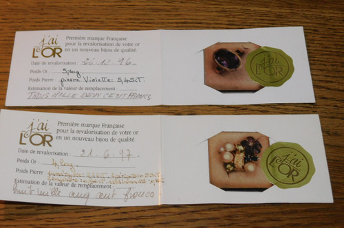 1996 certificat bague - 1996,