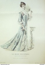 Gravure Mode illustree 1902 #