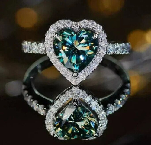 Bleu traitée bague - 4,