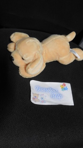 Doudou peluche chien beige - peluche,