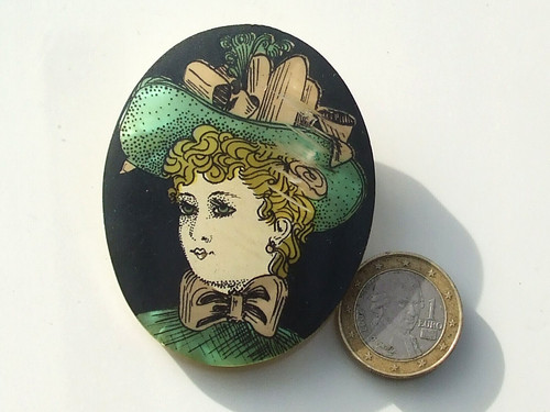 Belle broche portrait - broche,