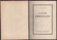 Paul ÉLUARD. La vie immédiate. Editions des Cahiers Libres, 1932.