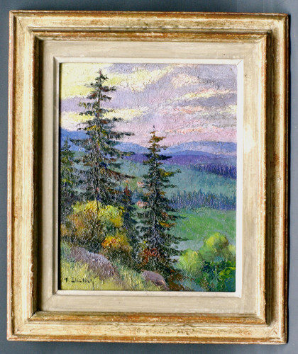 Tableau vers 1930 montagnes - tableau,