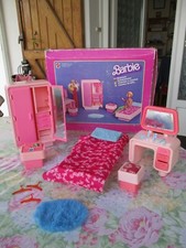 Mobilier Barbie chambre vintage rose 1978