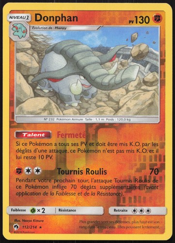Carte pokémon donphan 112 214 - carte,