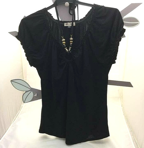 Kwoman haut noir manche - , courte