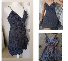 Robe Été Portefeuille A Bretelles Bleu Marine Femme Taille 36 , S 🩵