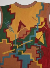 Gilet de peinture à la gouache design costume vintage