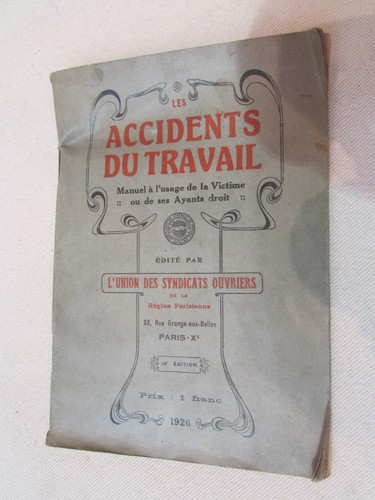 Ancien livret 1926 syndical - livret,