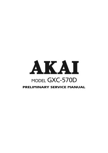 Manuel service pour akai - de,