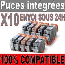 10 CARTOUCHES COMPATIBLE CANON