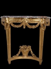 Console  bois sculpté et