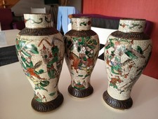 3 Vases Chinois Nankin