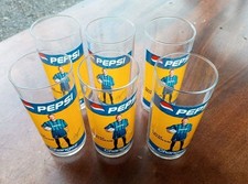 6 verres Pepsi Cola années 90