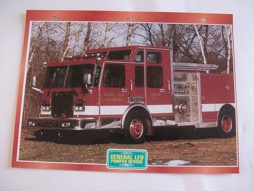 Carte fiche camion pompier - fiche,