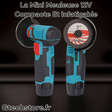 Mini Meuleuse D'angle Sans Fil 12V Avec 2 Batteries, Pour Couper le Bois, Polir