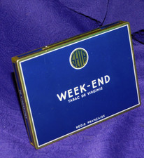 belle boite à cigarettes Week-end tabac de virginie en metal ( boite vide )