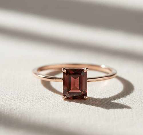 Bague grenat rouge - bague,