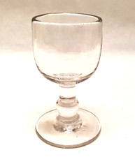 Ancien Rince Oeil en Verre sur Pied Transparent  Sciences Médicales