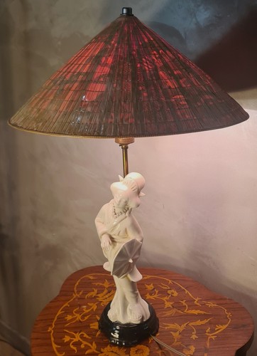 Lampe geisha porcelaine - geisha,