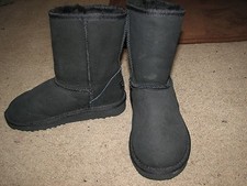 NEW Kids Black Suede Ugg Brand