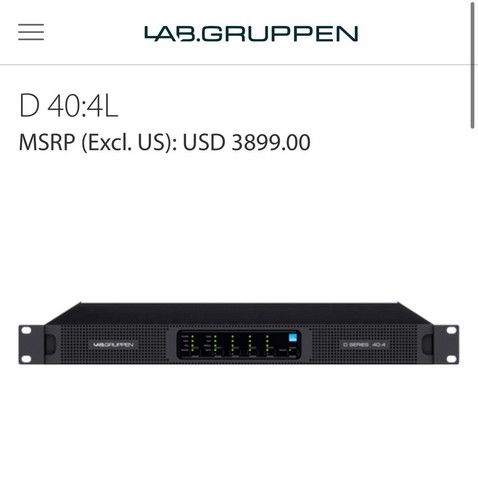 Lab gruppen d40 40 4l - gruppen, d40-4l-us