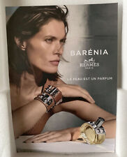 Egérie Malgosia Bela, affiche PLV, carton 30x42 cm, Hermès Paris, parfum Barénia