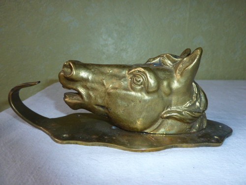 Brass horse head coat - horse, rack