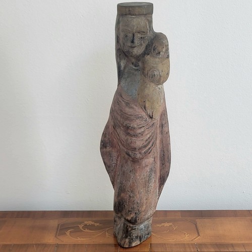 Grande vierge enfant - vierge, bois