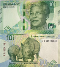 Afrique Du SUD SOUTH AFRICA Billet 10 RAND 2023 2 RHINOCEROS NELSON MANDELA NEUF