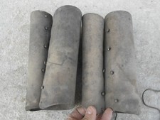 WW1 Paire de guetres en cuir marron cuir marron model 1918 Francais 