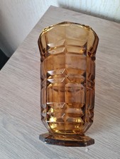 Vase vintage art déco couleur ambre