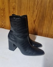 Bottines à talon similicuir façon croco noir h&m taille 38