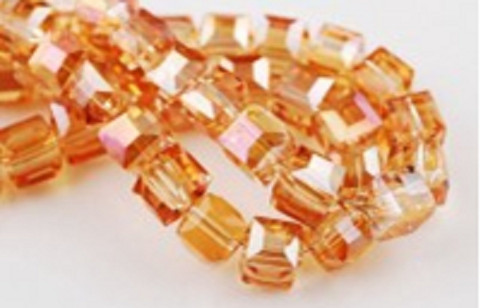 Perles cubes crystal 6 - perles,