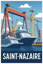 AFFICHE POSTER  SAINT NAZAIRE