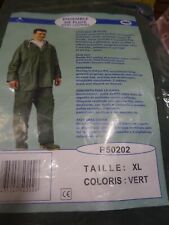 BEL  ensemble de pluie   SOLIDE  CAPUCHE 2POCHES   vert  TXL  NEUF SOUS BLISTER