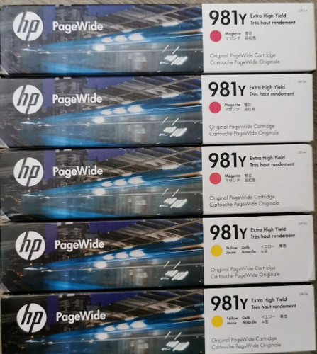 981y cartridge cyan magenta - hp,
