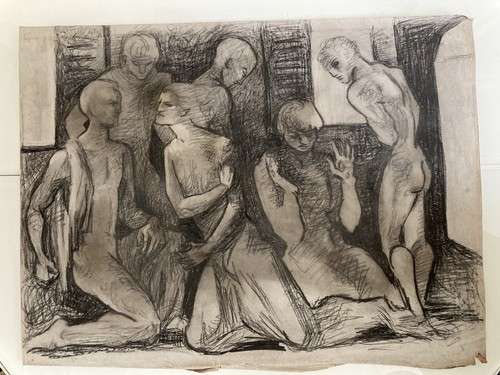 Lavis dessin 50x65 dominique - lavis,