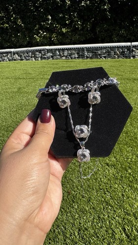 Parure bijoux argent cristal