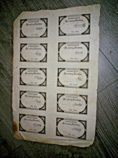 PLANCHE DE 10 ASSIGNATS DE 5