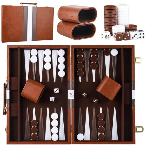 Backgammon valise bois - backgammon, pour
