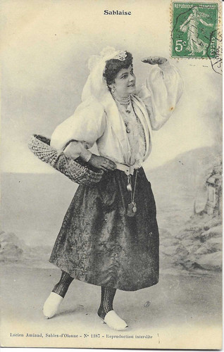 Cpa animée voyagée sablaise - cpa,