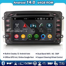 64GB Android 14 Autoradio DAB+Carplay IPS DSP Mercedes CLK Class W203 W209 Viano